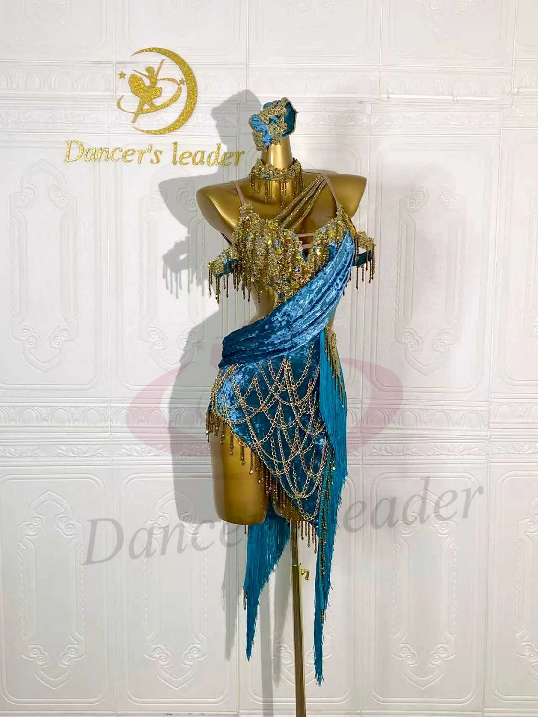 Robe de danse latine pour enfants et adultes, pierre AB, haut de gamme, personnalisée, en velours, à bretelles, vêtements pour femmes de Tango précis