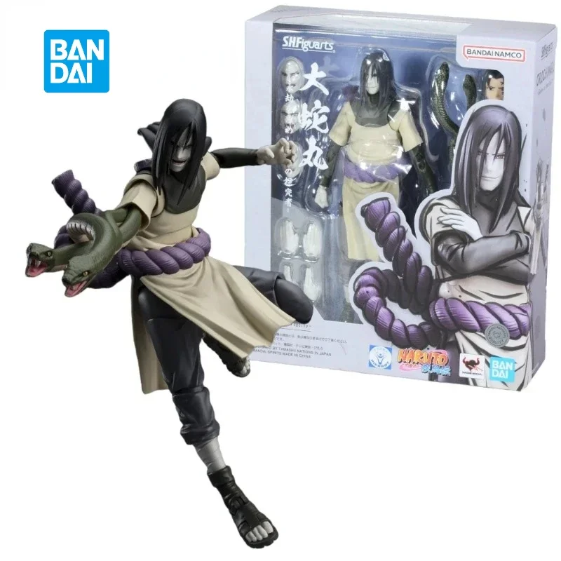 In Stock Bandai Original S.H.Figuarts Naruto Orochimaru Eternal Truth-Seeker Shippuden Anime Action Figures Model Toy Doll Gifts