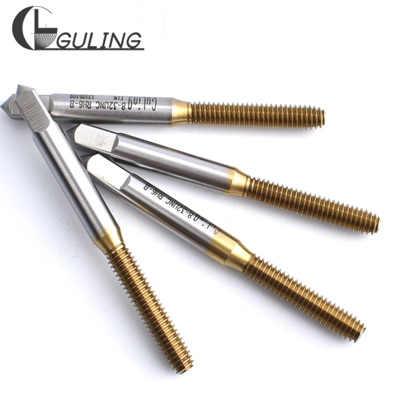 GULING 1PCS HSSE Forming Tap/Roll Tap British W 1/8 5/32 3/16 7/32 1/4 5/16 3/8 7/16 1/2 Screw Thread Taps White/TIN/TC50/TICN
