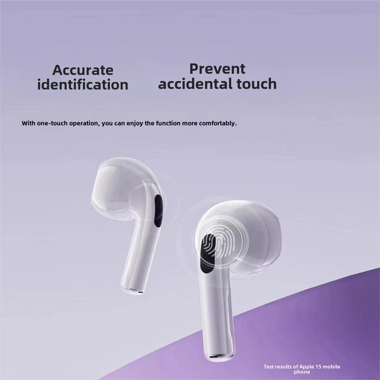 Intelligent Noise Reduction Full-Color Touch Screen Long Endurance Half In Ear Wireless Bluetooth 5.4 Earphones Comfortable Fit