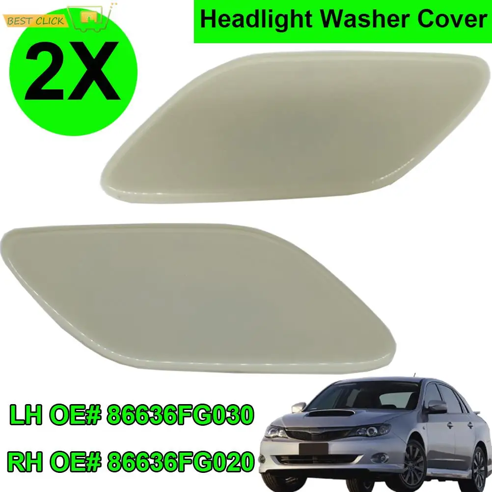 Headlight Washer Nozzle Cover Headlamp Water Spray Jet Cap For Subaru Impreza WRX STI GH GH GR GV GE G12 G22 2007 - 2011