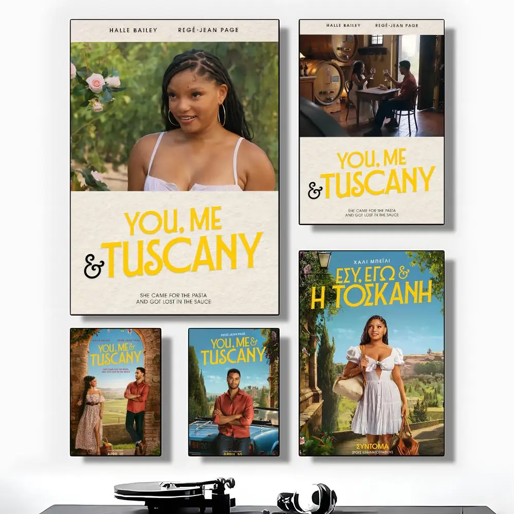Sun-Drenched Romantic Y-You Me Tuscany Movie Style Poster High-Grade For Home Room Bar Cafe Decoration Art & Present