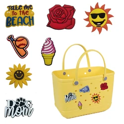 Borracha Beach Bag acessórios, encantos, praia Totes, perfeito Tote, verão, 3