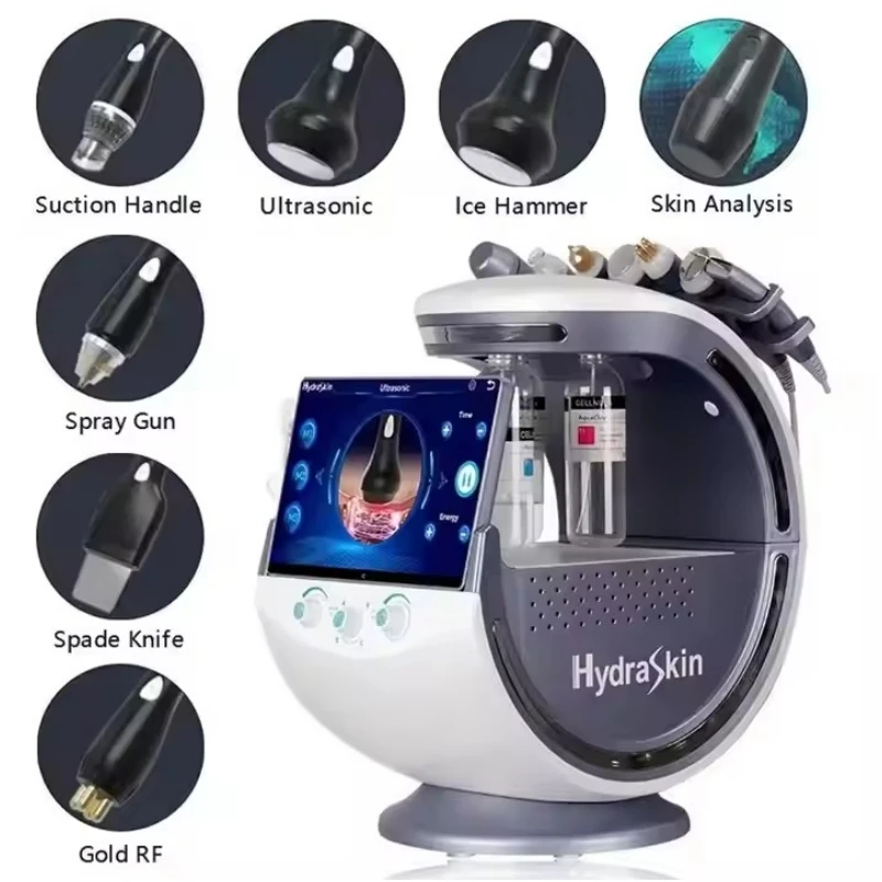Intelligent Ice Blue Hydra-Oxygen Dermabrasion Device for Skin Cleansing, Analysis & Hydrodermabrasion Therapy.