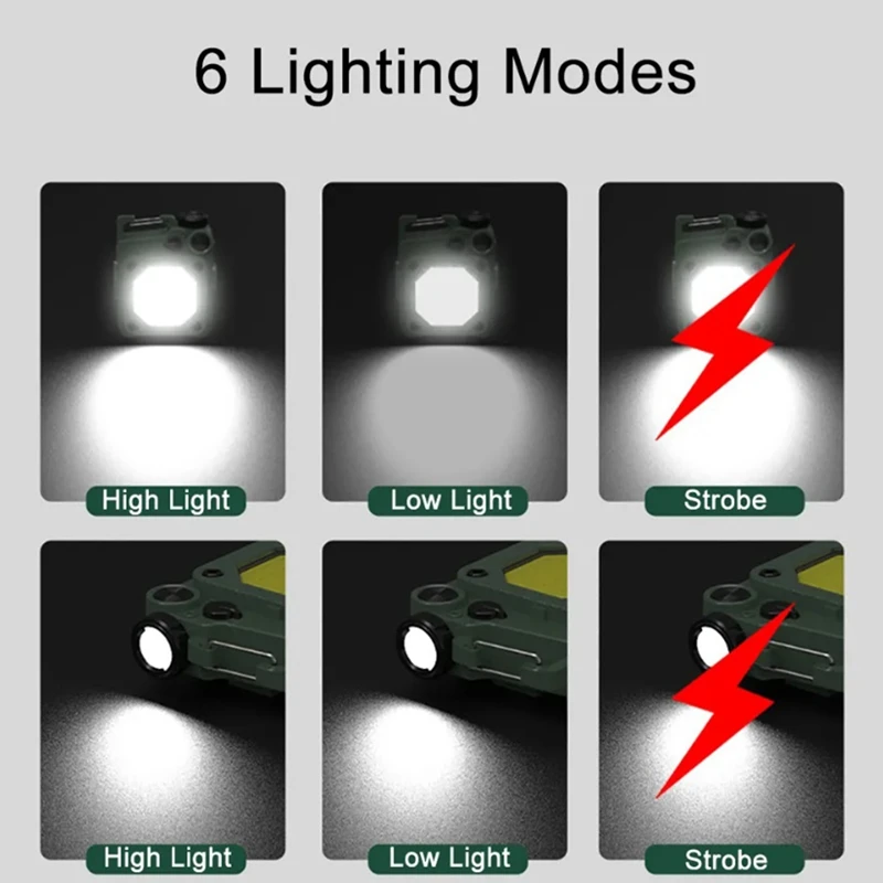 Portátil mini chaveiro lanterna usb recarregável led lanterna chaveiro luz para caminhadas ao ar livre acampamento lanterna uma durável