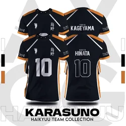 Haikyuu Fukurodani Hinata Cartoon Anime Cosplay Mannen Jersey Zomer Korte Mouw Kinderen Tee Top 2024 Nieuwe Mode Vrouwen T-Shirt