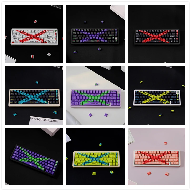78 Keys/set Objection Overruled Keycaps PBT Dye Subbed Key Caps Cherry Profile Keycap For MX Switch Keyboard 61 64 68 Layout