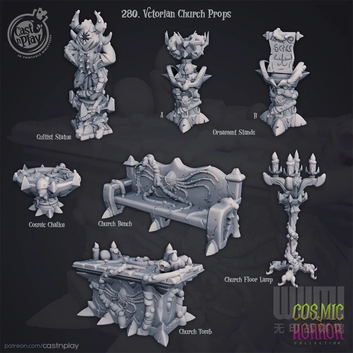 Miniatura Landform Iglesia muebles divinos Portal And Dragons DND Scene Terrain Prop Ornament Model