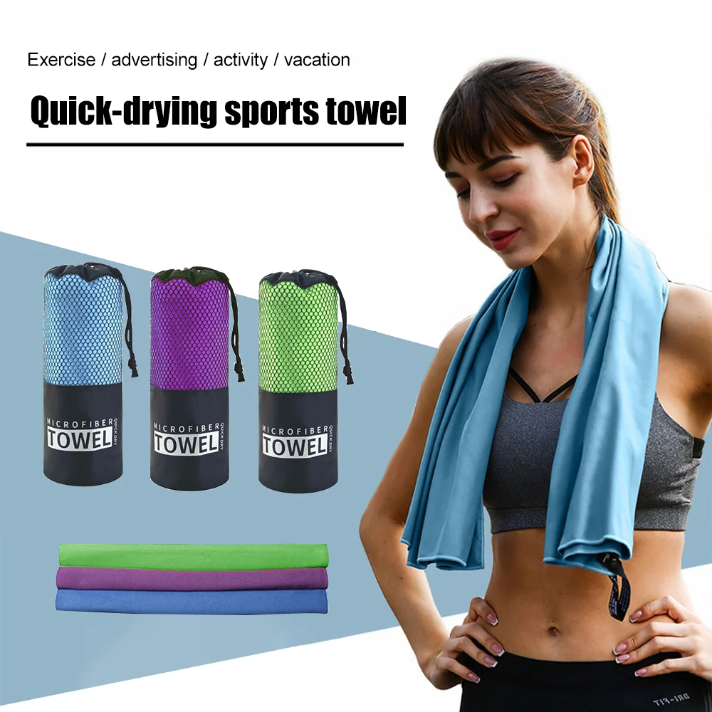 Microfiber Quick Drying Sports Towel Super Absorbent Bath Beach Towel Portable Gym Towel for Swimming Running Yoga Golf Towel