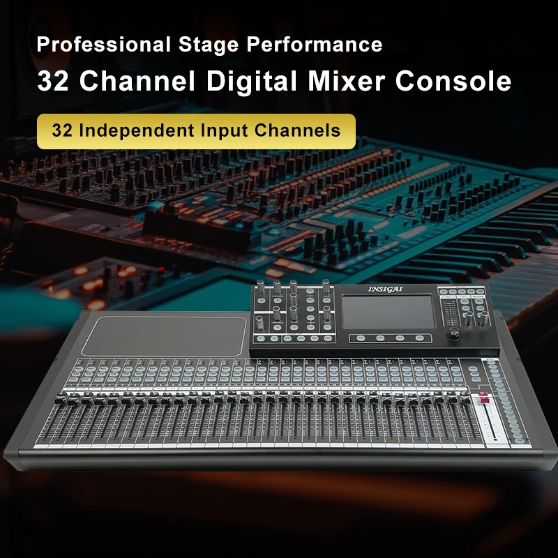 Touch Screen Stage Recording Mixers Audio Console Sound System DJ Controller Professional 32 Channel Digital Mixer