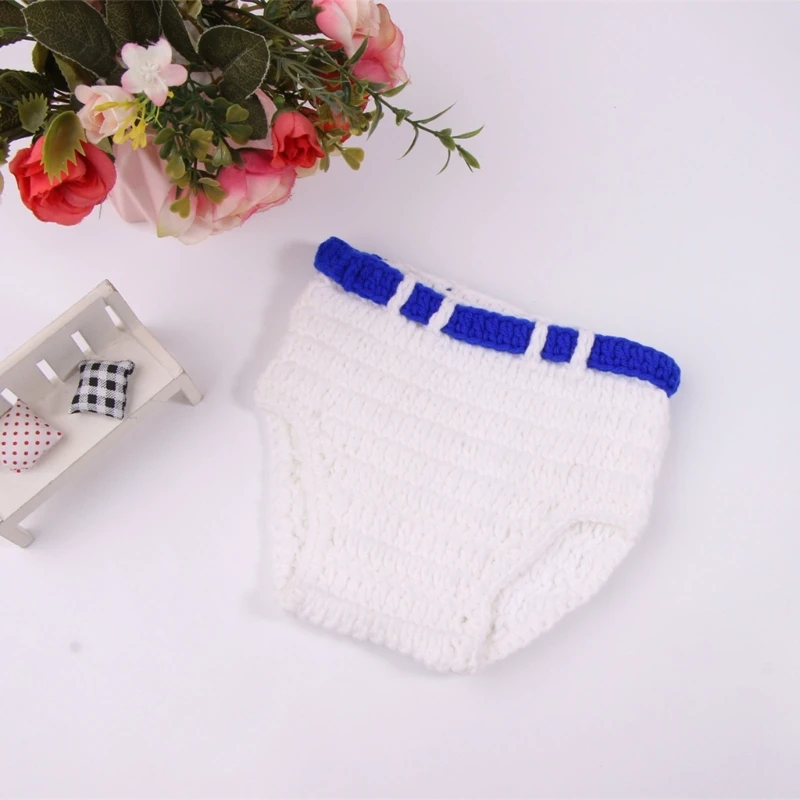 1 Set Newborn Photography Clothing Baby Girl/Boys Crocheted Knit Costume Outfits