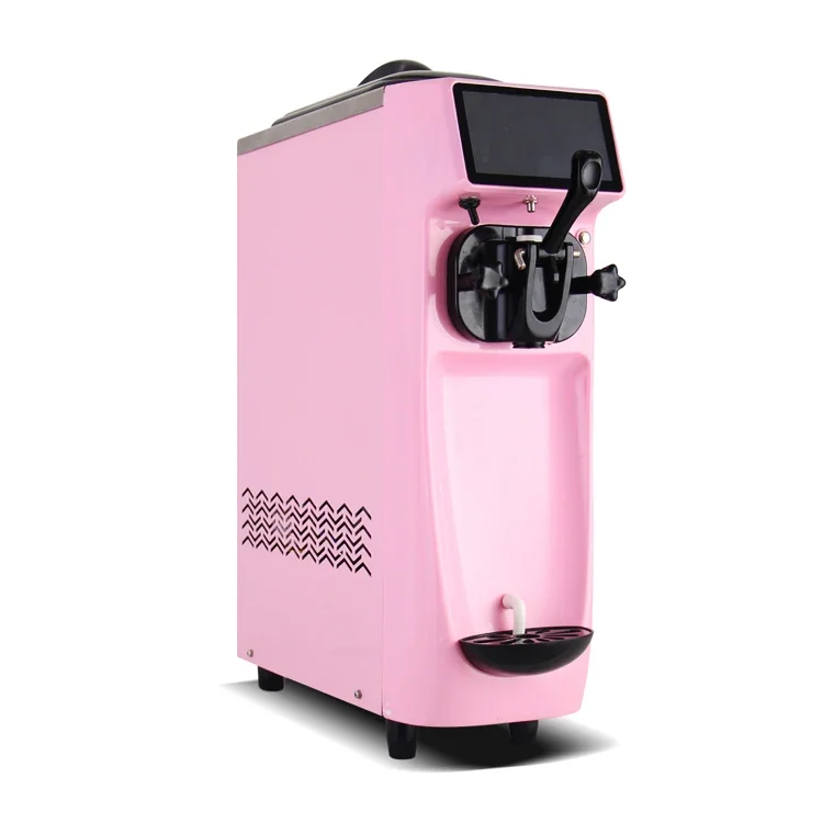 

Desktop hot selling single cylinder ice cream dispensers with touch control panel with air pump