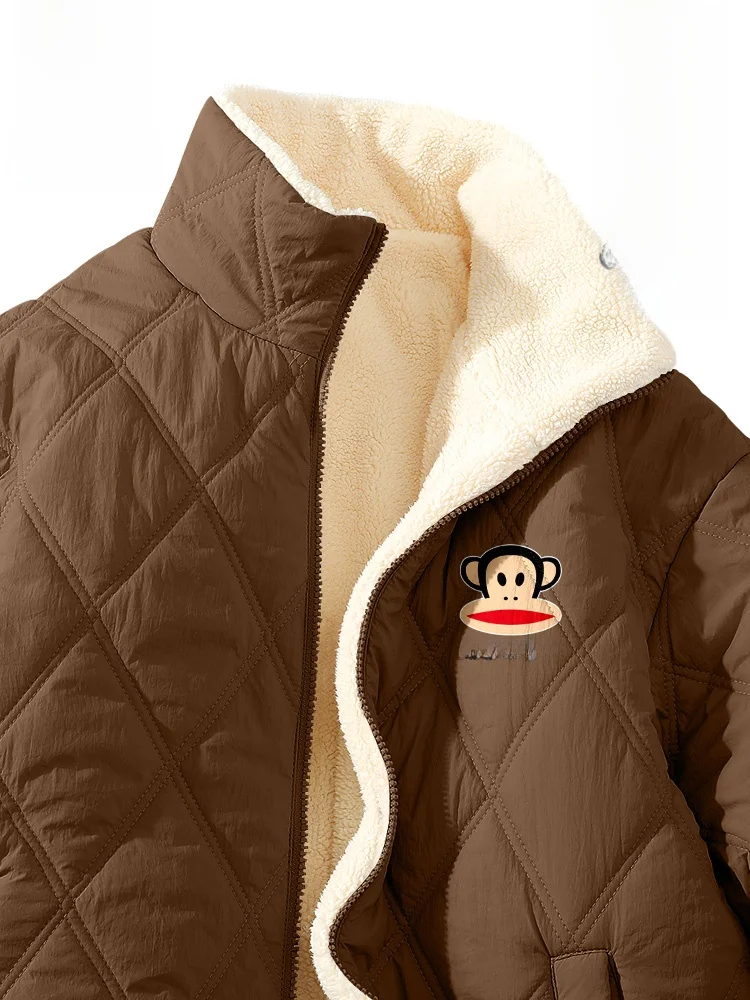 

Зимняя мужская куртка с флисовой подкладкой, утепленная, в стиле ретро, американская, теплая, хлопковая, с длинными рукавами, на молнии, повседневная