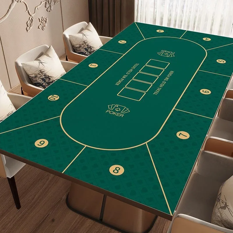 

Новый коврик для покерного стола Texas Hold'em 2026 года, прямоугольный, из хрустального бархата, бесшумный, нескользящий, для игровых комнат и залов для маджонга