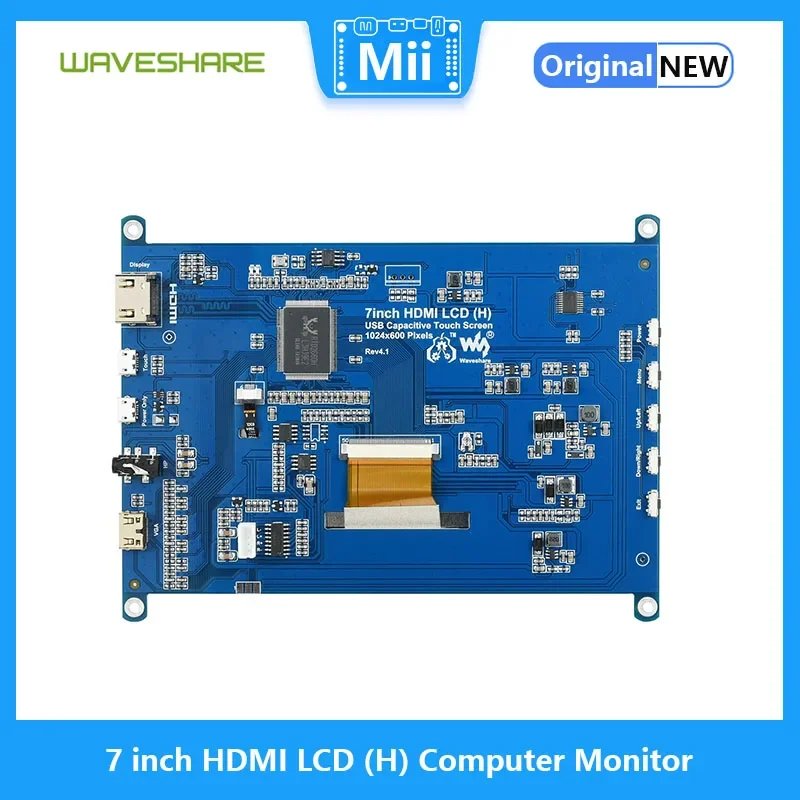 Imagem -04 - Waveshare-monitor Resistive Touch Screen Computador Hdmi Ips Raspberry pi Display h 1024x600