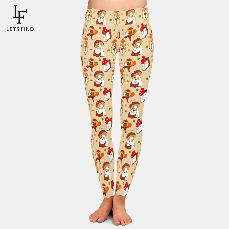 LETSFIND-Pantalon slim taille haute pour femme, cochons d'Inde 3D, pièces plus lentes, lait injPrint, mode, fitness, personnalisé, leggings complets pour fille, nouveau