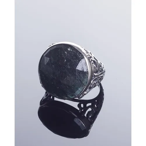 Eysell Jewellery Special Collection Emerald Cubic Zirconia Men Ring Handwork