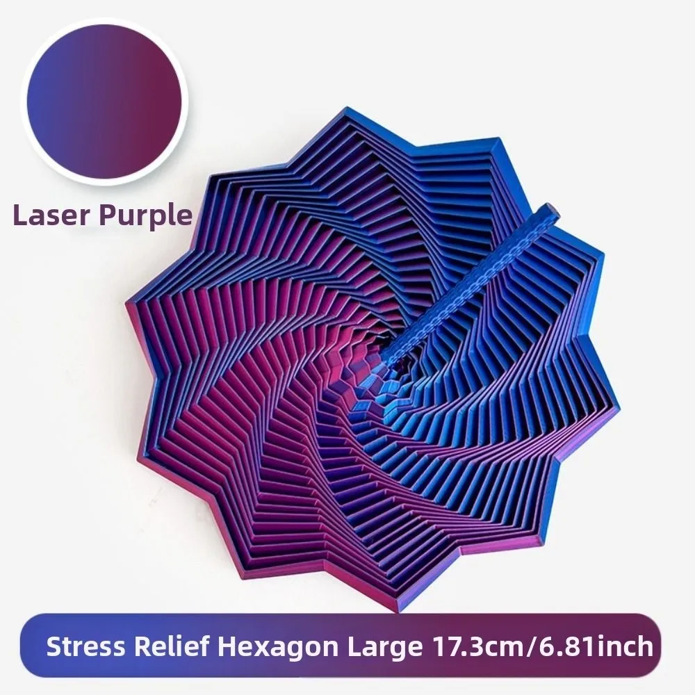 3D-Druck Fraktal Fidget Star Modell Visuelle Täuschung Erweiterte Spiralen Sensorisches geometrisches Design Kreativität