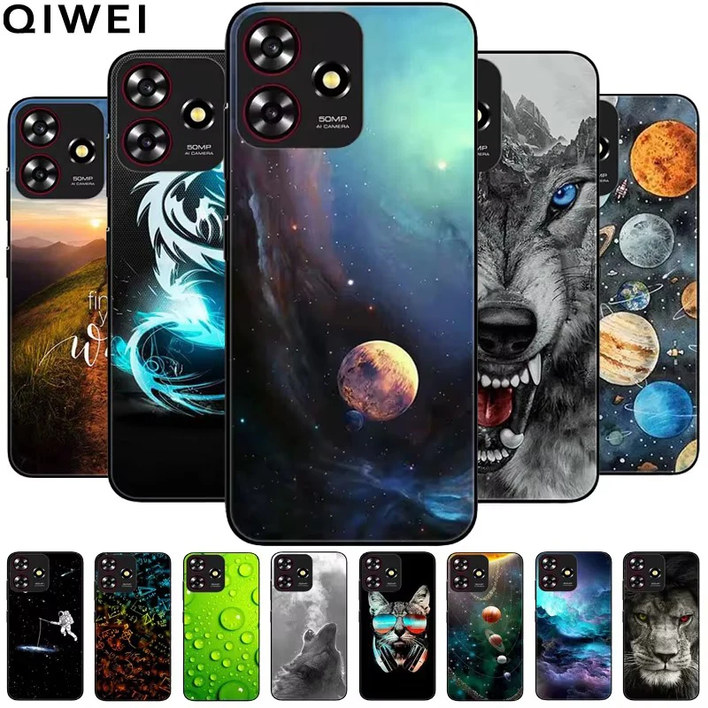 For ZTE Axon 50 Lite Case 6.6'' Soft Silicone Cool Wolf TPU Phone Cases for ZTE Axon50 Lite Covers Capa 50Lite Shockproof Shells