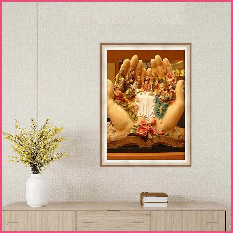 DIY Diamond Painting Religious Diamond Embroidery Round Resin Diamond Cross Stitch Home Wall Decor 30X40cm