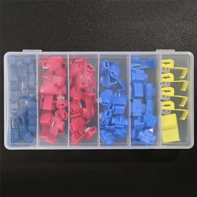 CQMF-Lock Electric Wire Cable Connectors Quick Splice Terminals Crimp Non Destructive For Wire Car Boat Motorcycle 65Pcs