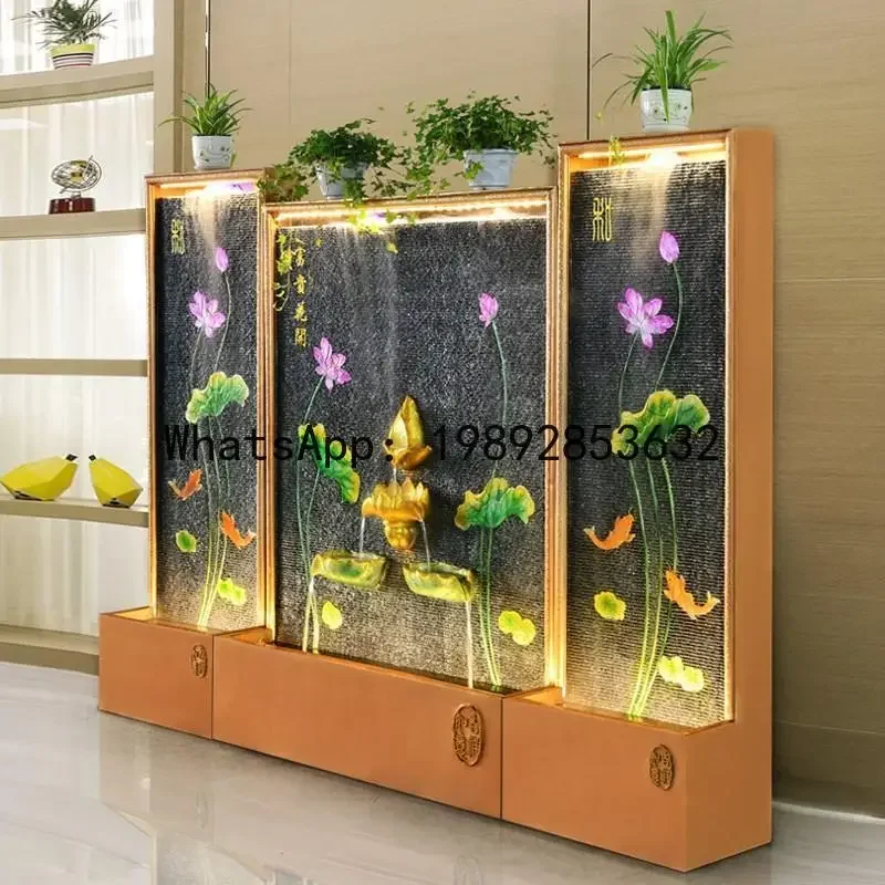 Z2-28  Water Curtain Wall Rockery Water Flow Fountain Landscape Home Office Living Room Wealth-Attracting Humidifier Ornament