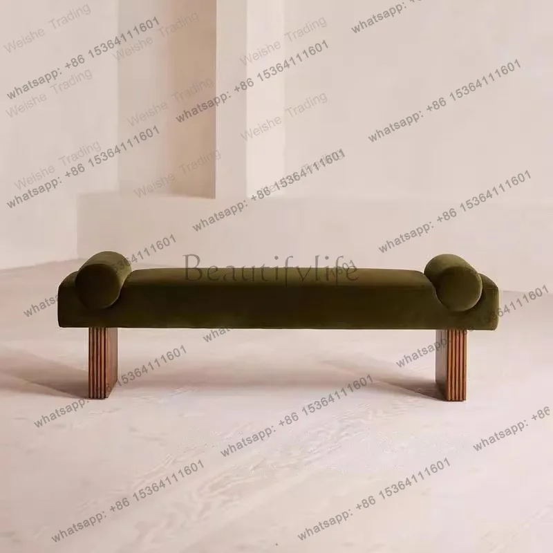 New Chinese sofa, living room, shoe change, bedside stool, bedroom, sofa stool