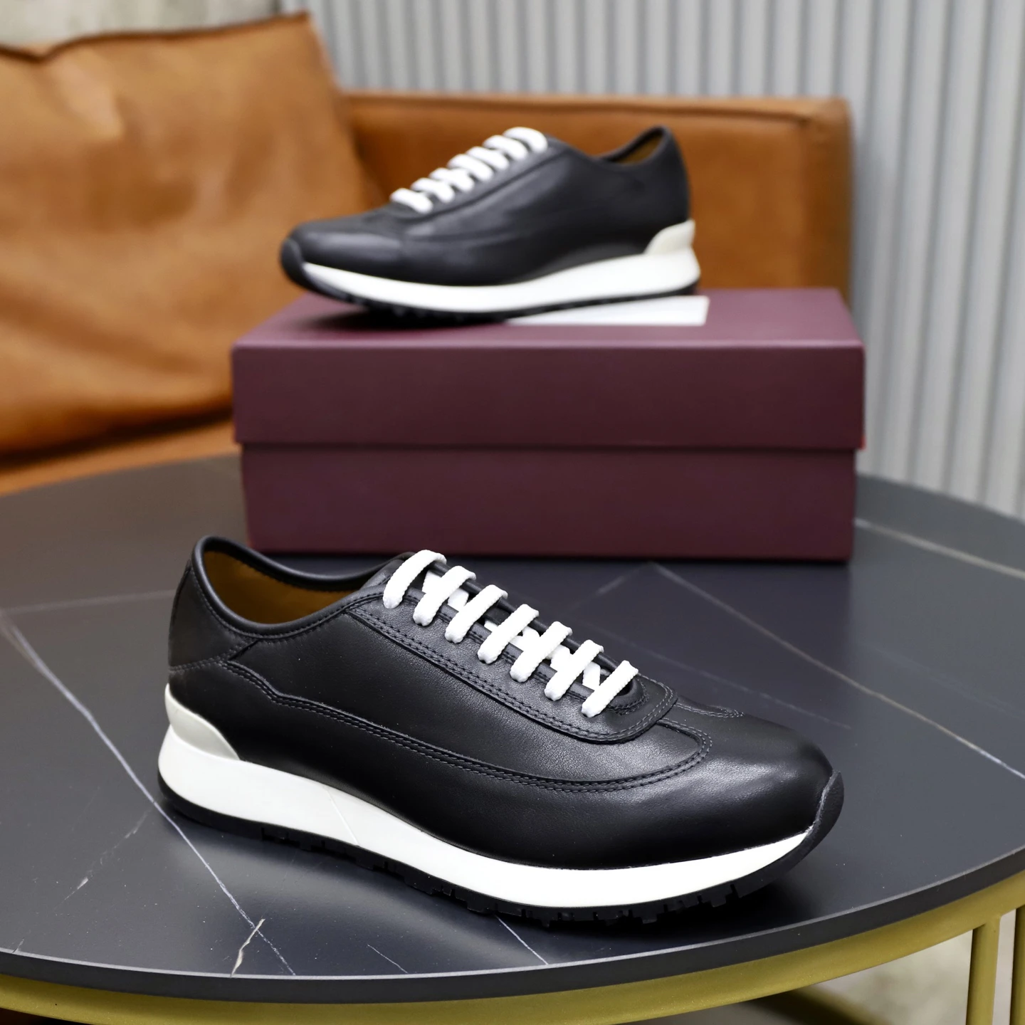 Męskie buty wulkanizowane na koturnie, skórzane, biznesowe, codzienne, wygodne, antypoślizgowe, odporne na ścieranie, do biura, dojazdów do pracy, podróży.