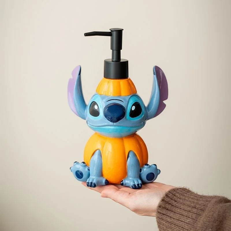 

Disney Stitch Mickey Mouse Pumpkin High-Capacity Soap Bottle Dispenser Kawaii Anime Liquid Bathroom Toys Anime Periphery