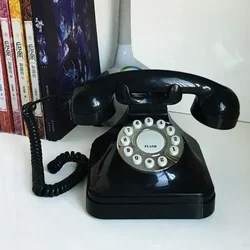 Vintage Landline Phone Retro Landline Corded Telephone Push Button Dialing Desk Telephone for Home Office Decoration -telefone