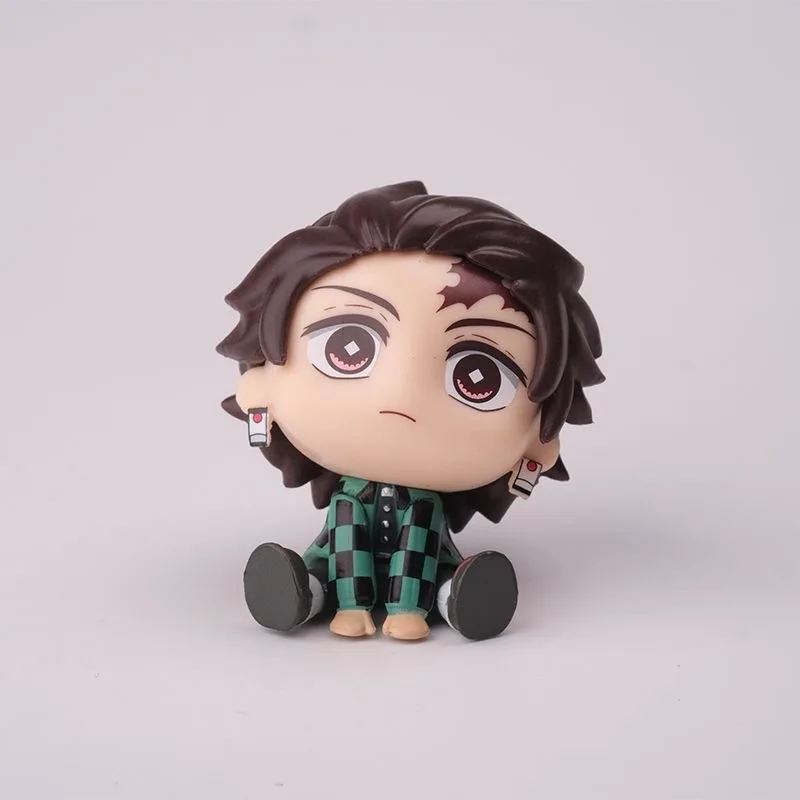 Demon Slayer Anime Kawaii Figure Model Tanjirou Nezuko Zenitsu Inosuke Kimetsu No Yaiba PVC Collect Desktop Decoration Toys - view 4