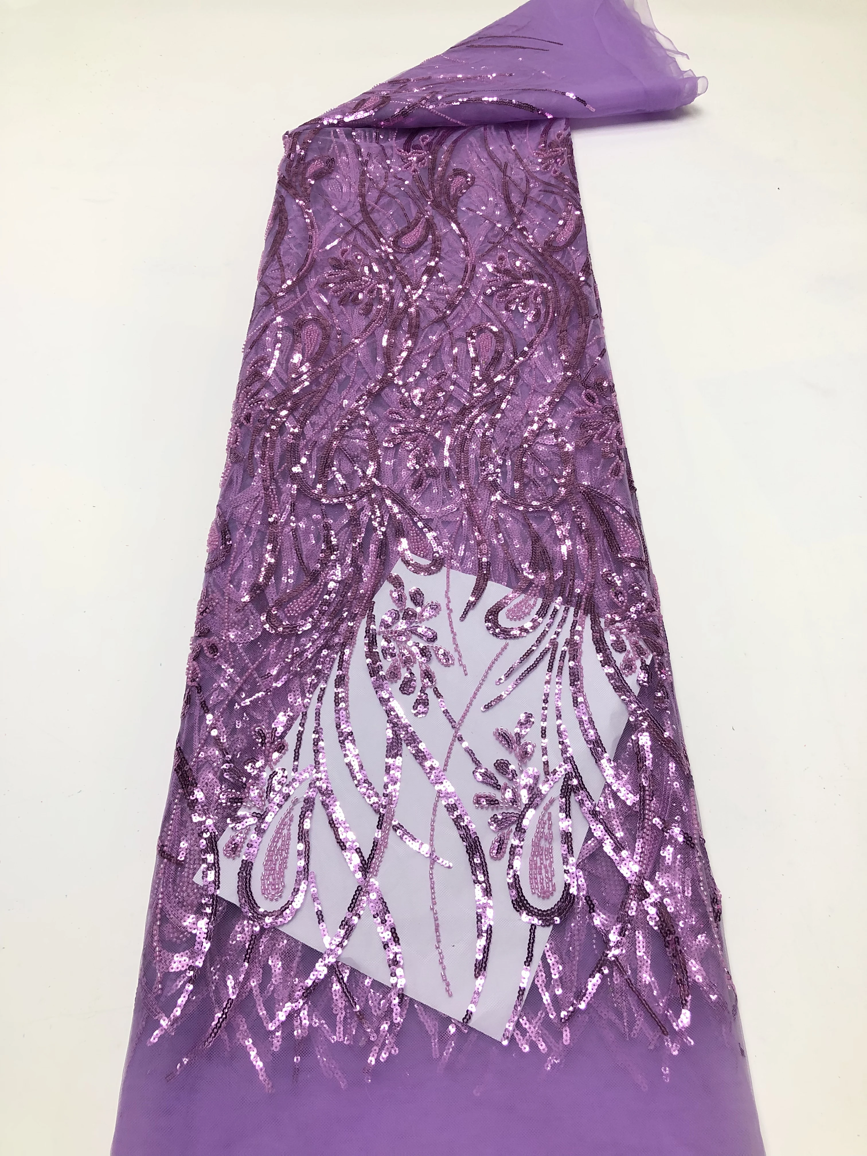 

2025 African Sequins Beaded Lace Fabric 2025 High Quality Groom Nigerian Wedding Bridal Embroidery French Tulle Sewing
