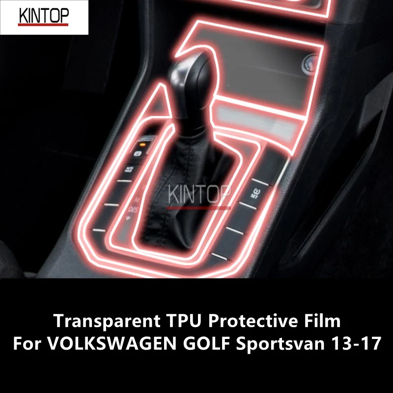 For VOLKSWAGEN GOLF Sportsvan 13-17 Car Interior Center Console Transparent TPU Protective Film Anti-scratch Repair Film