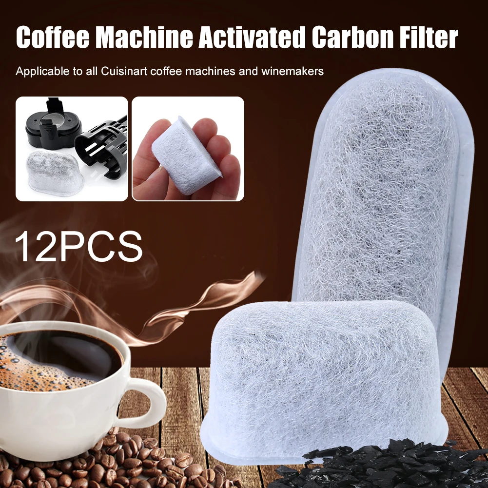 

12pcs Water Filters For Cuisinart Coffee Maker Activated Charcoal Filter Impurity Removal Water Filters For Coffee Brewers