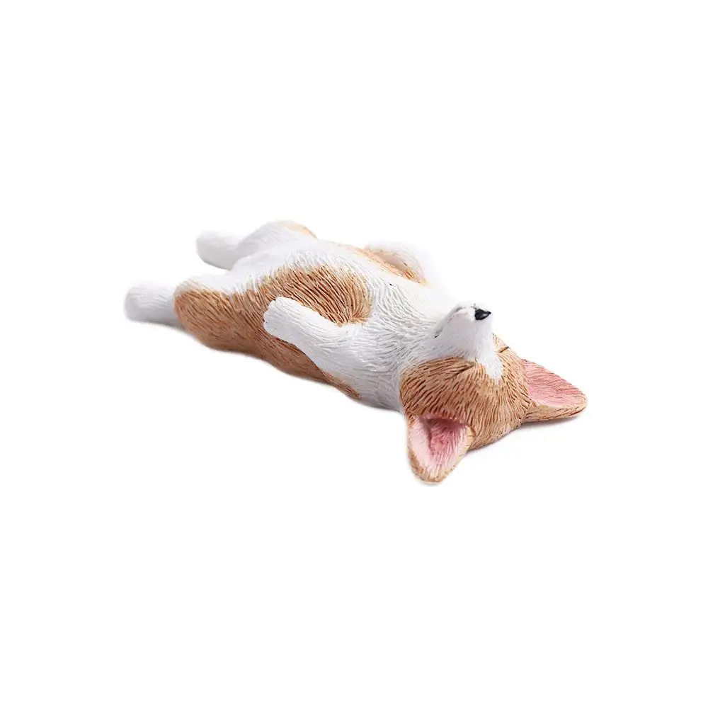 

Accessories Home Decor Mini Animal for Kids Resin Figures Dog Doll Simulation Dog Car Ornament Miniature Figurines Corgi Model