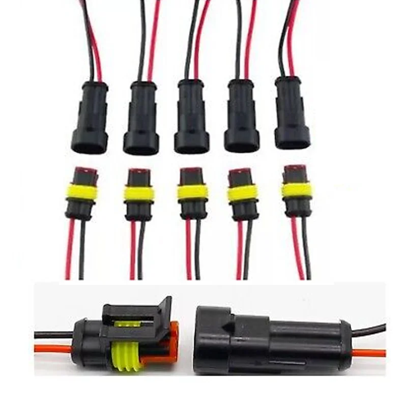 5Set 20AWG 2 Pin Männlich Weiblich Elektrische Anschlüsse Stecker Wasserdicht Automotive Auto Kabel Stecker Adapter Draht Stecker Stecker 10 cm