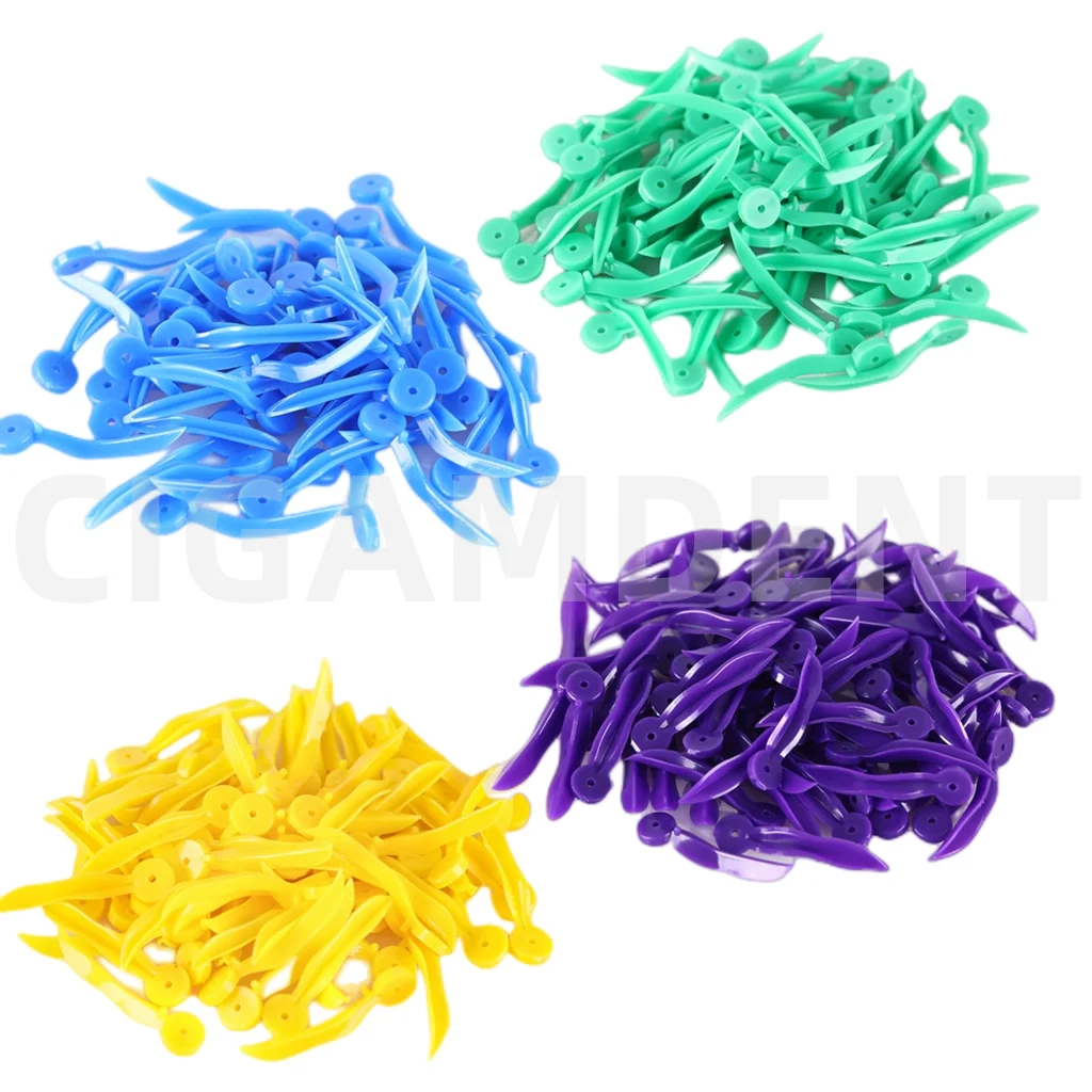 

500Pcs Disposable Dental Wedges Plastic All 4 Sizes Teeth Wedge With End Circular Hole Oral Care Accessories