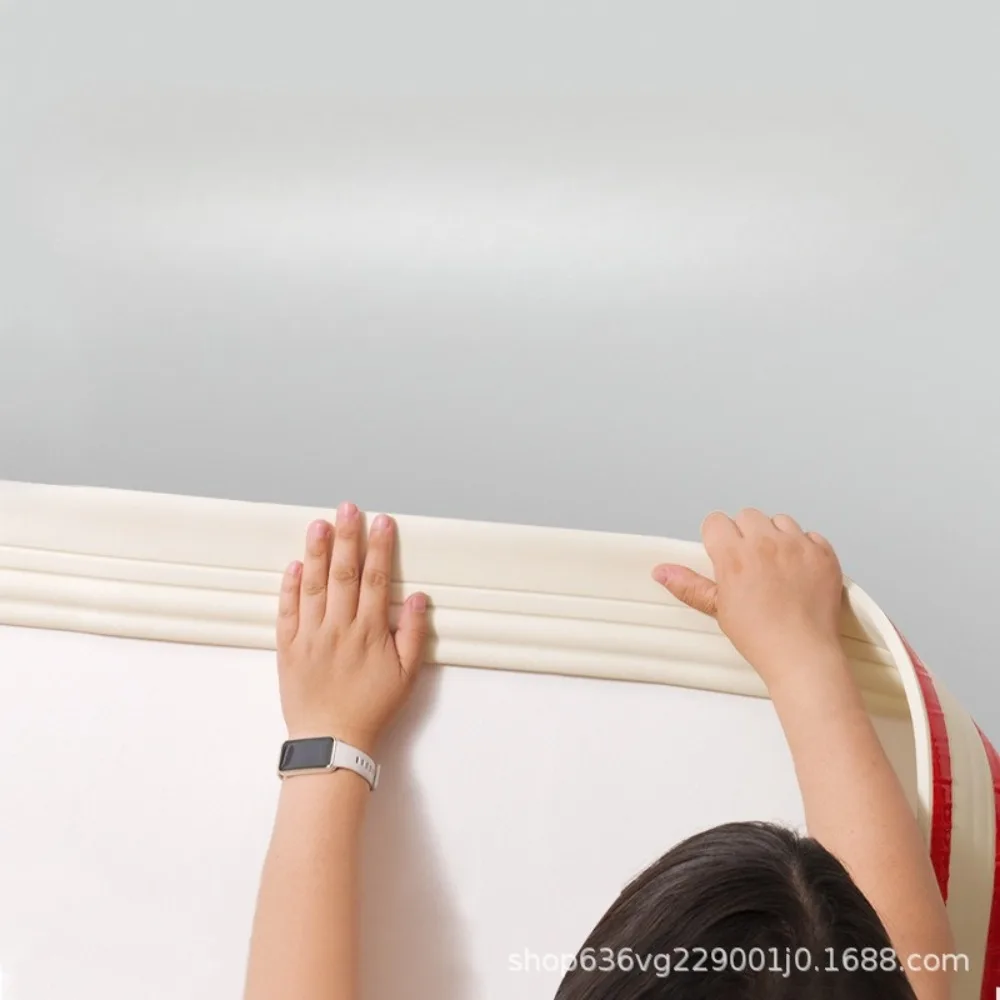 3m NBR Self Adhesive Skirting Board Waterproof Moisture Proof Baseboard Trim Wall Tile Corner DIY Home Decor