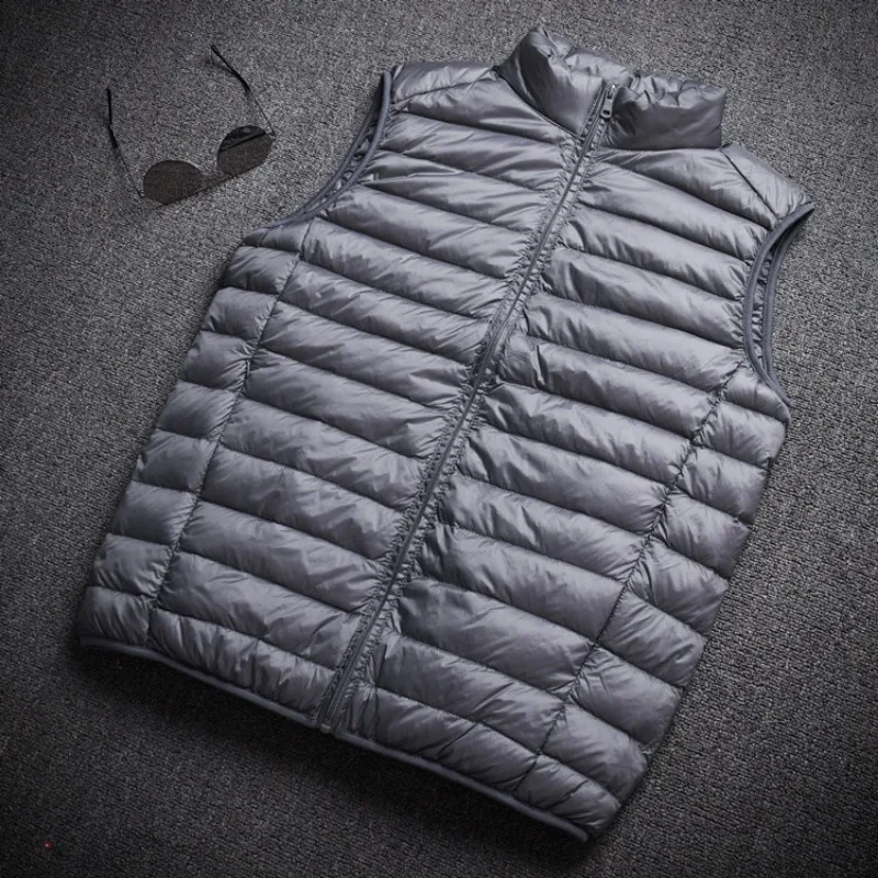 Men\'s Vest Down Jacket 2023 New Arrivals Autumn Winter Keep Warm White Duck Down Men Sleeveless Puffer Coat