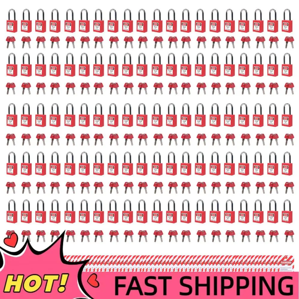 

Набор для блокировки электрооборудования (100 шт.): 100 табличек и разноключевые замки LOTO для электрических систем