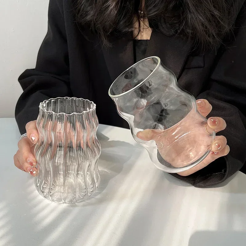 1PC Transparent Bubble Tea Glass Cups With Straws Beer Mugs Strawberry Milk Juice Pitcher Coffee Mug Drinkware Cup For Party - Image 6