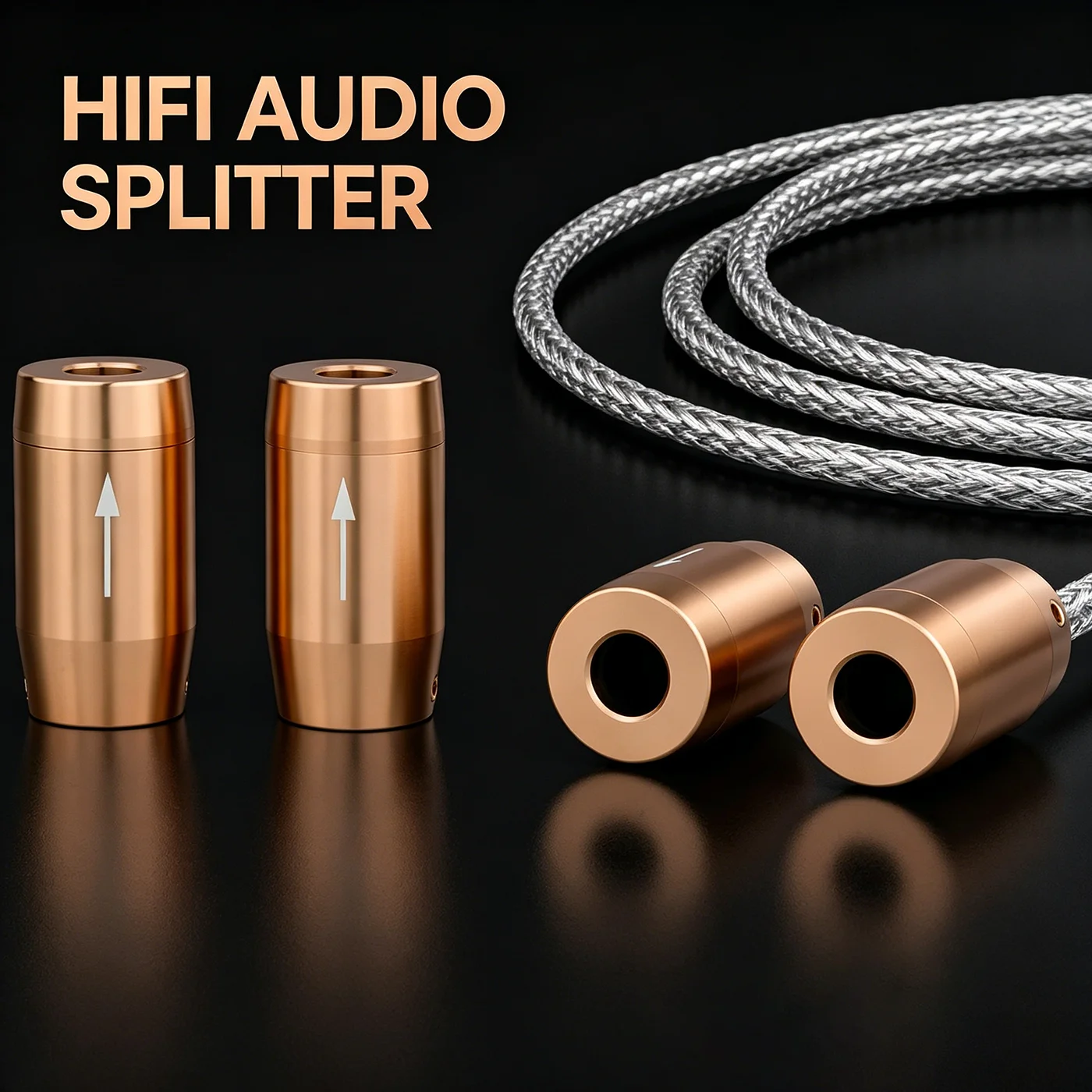 High Performance Cable Wire Pants Boot Y Splitter with audio speaker cable Splitter Aluminium Alloyconnector