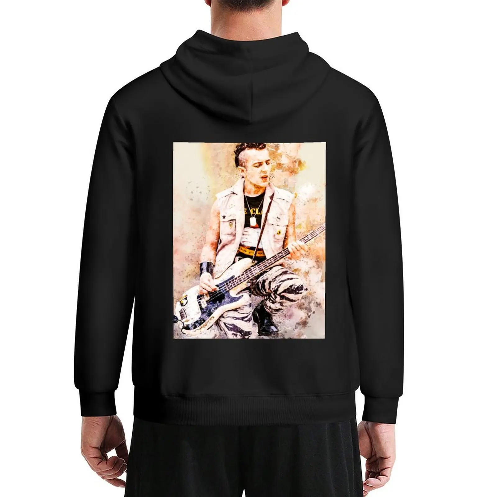 

Joe Strummer Print Hoodie men clothing men's sweat-shirt mens designer clothes anime clothing men hoodie