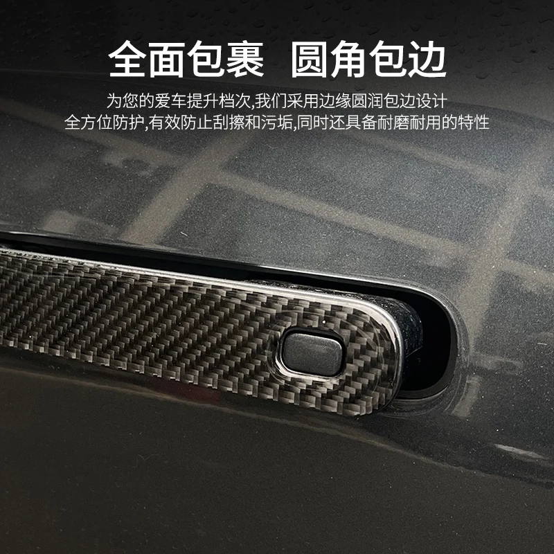 Für BYD DENZA N9 Türgriffaufkleber Kohlefasermuster Innen- und Außengriffe Aufkleber Innentür Handgelenkaufkleber