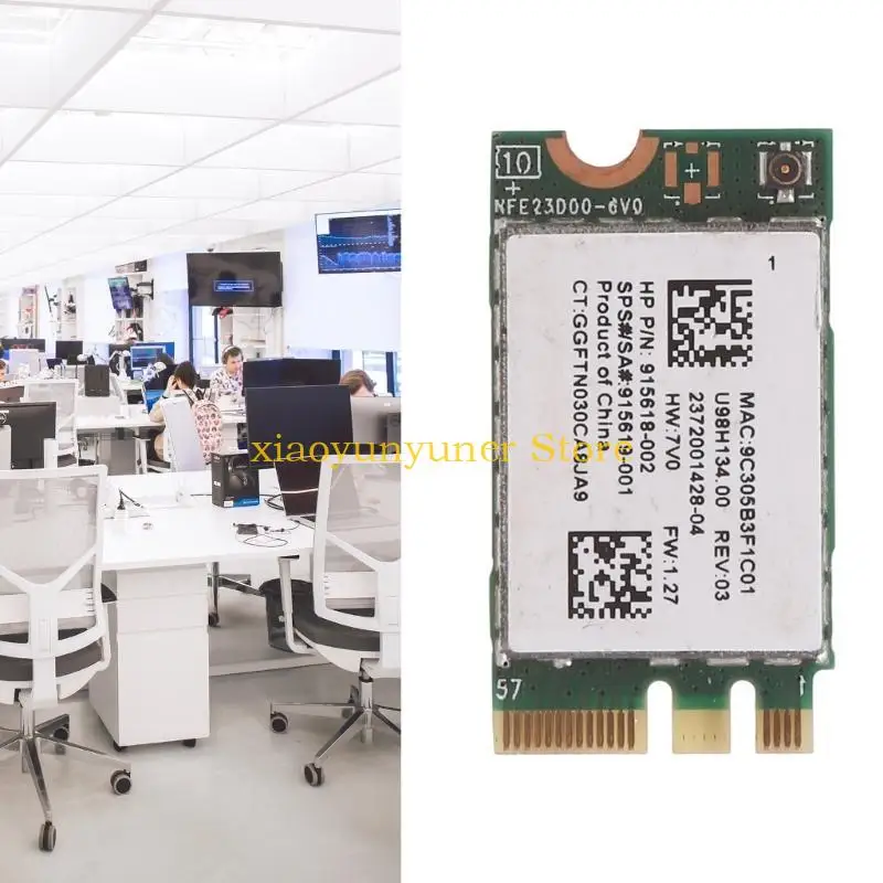 Carte réseau P9JB pour Realtek RTL8723DE, 300M NGFF M.2, compatible sans fil, pour 915619-001 915618-002