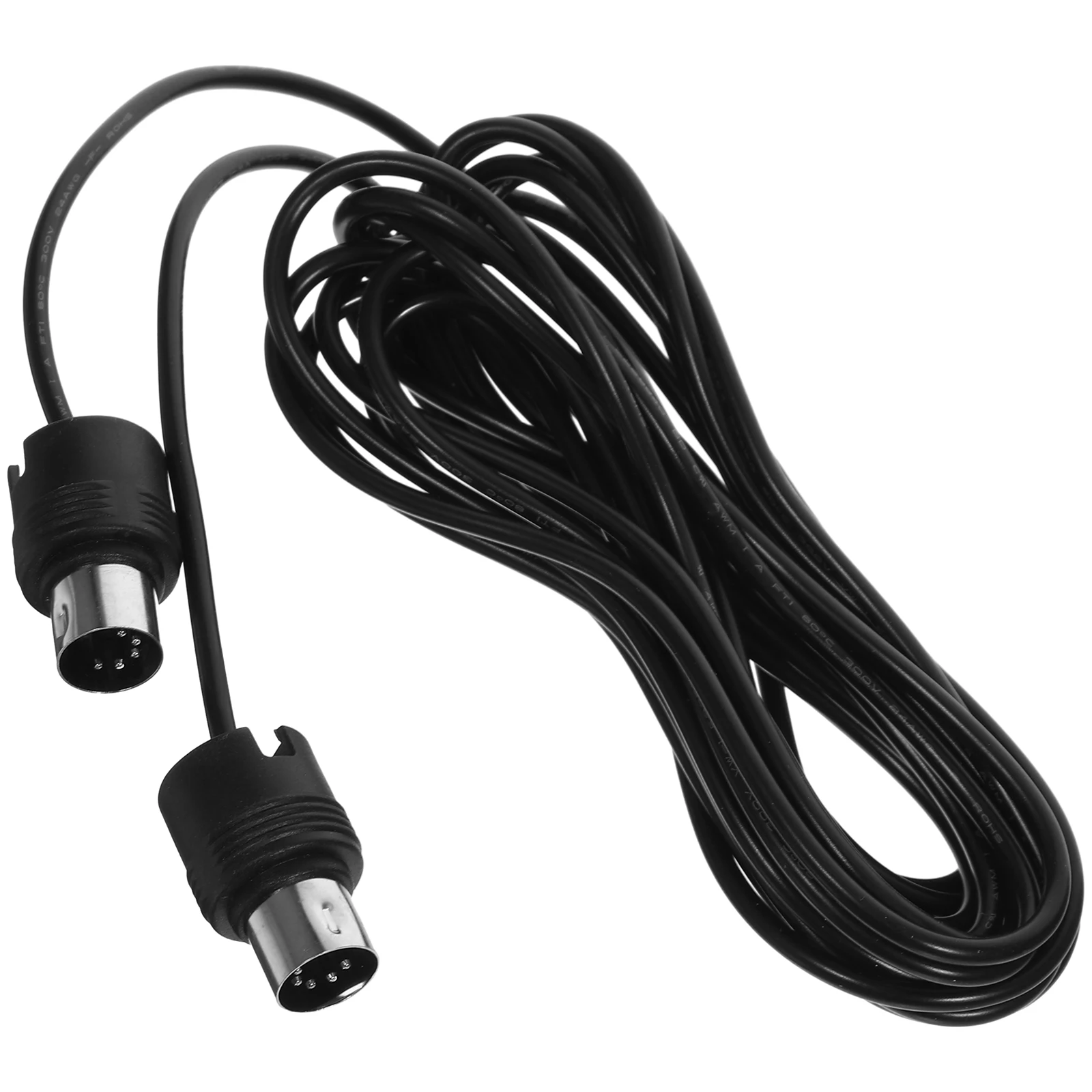 

MIDI Connection Cable Male to Male 5 Pin Durable Keyboard Adapter Cord for Synthesizer Electric Drum Recording Equipment Musical