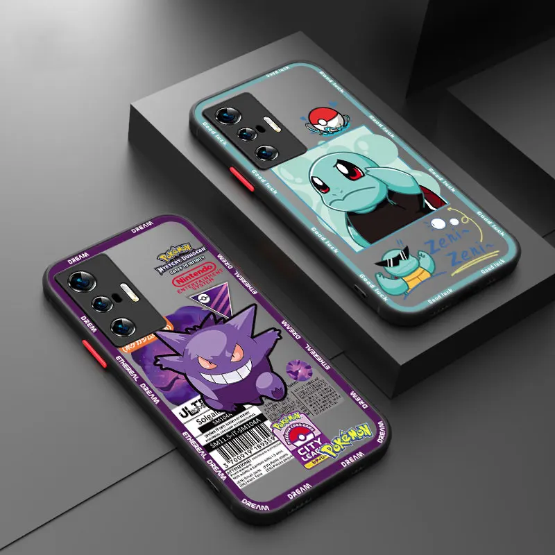 Squirtles G-Gengars Phone Case For Vivo X70 Pro Y02 Y15 Y22 Y76 S Y16 Y17 Y20 Y21 Y27 Y35 Y50 Y72 Y75 Y77 Y78 Y85 Y91 Y93