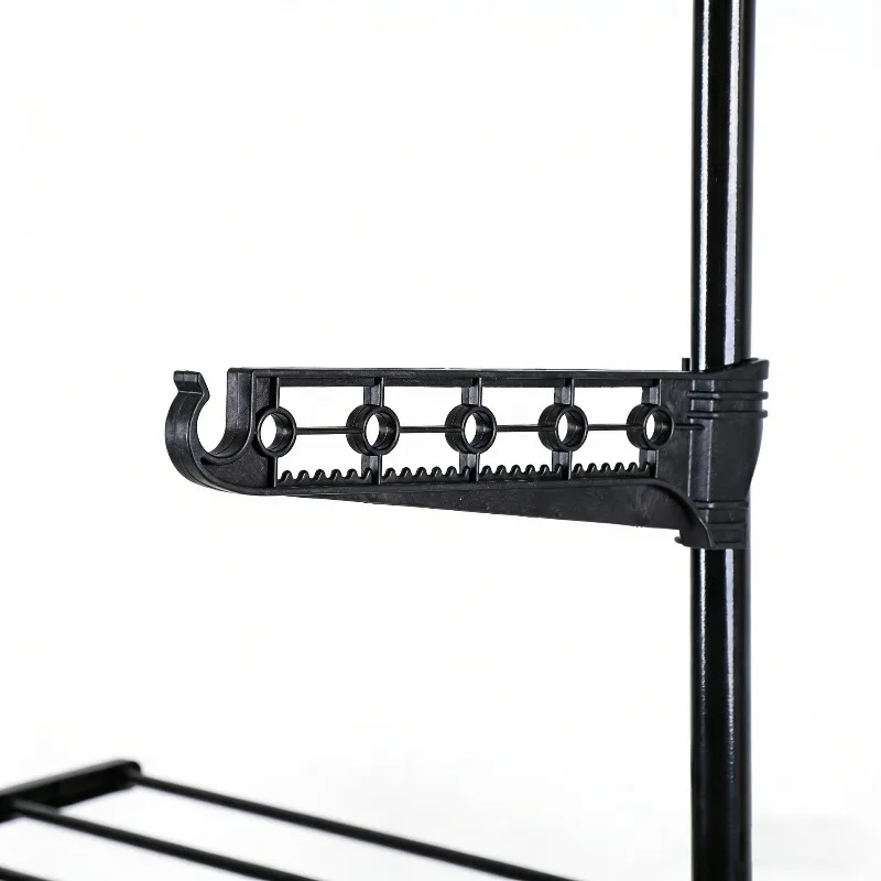 Rolling Multi-layer Foldable Clothes Rack Mobile Vertical Laundry Hanger