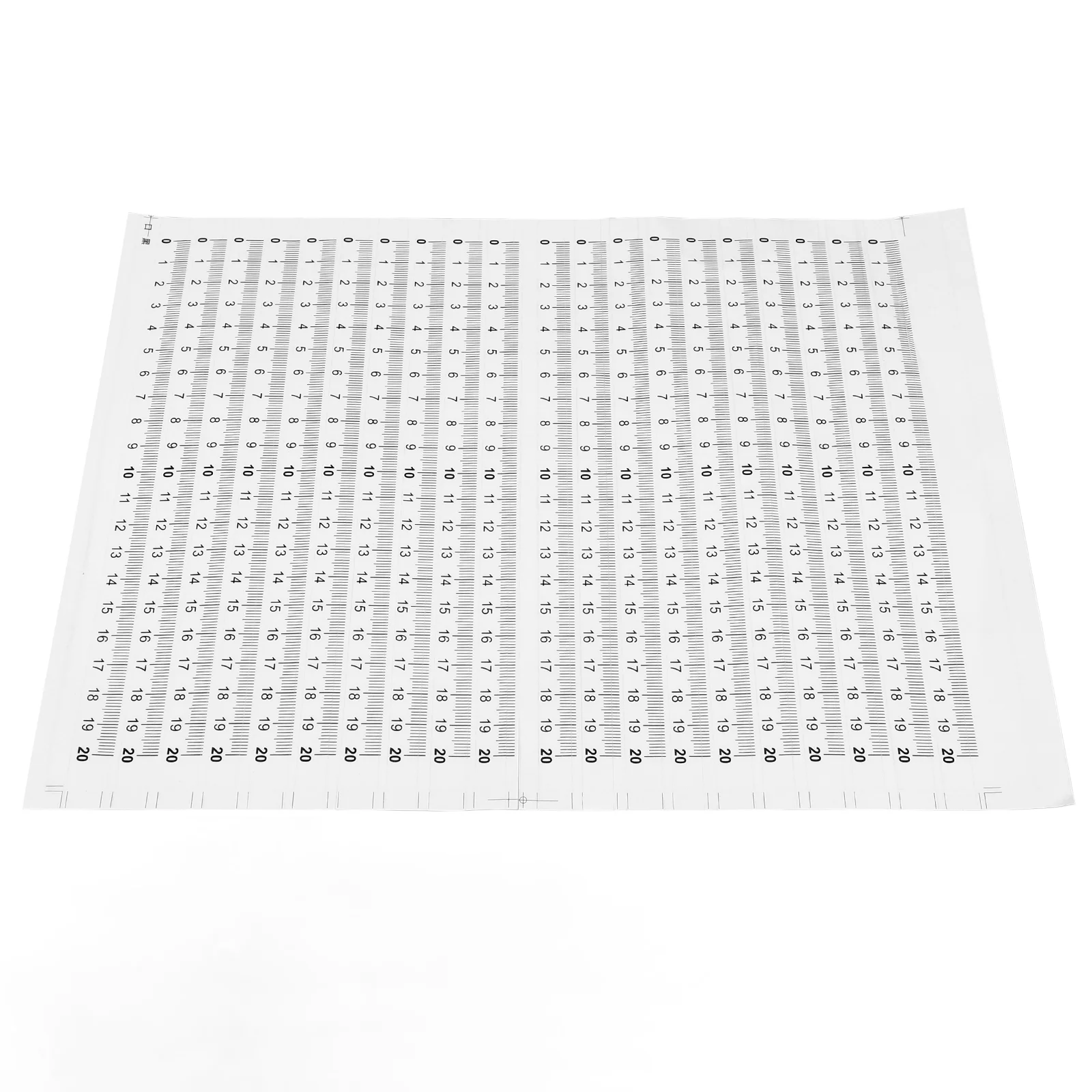 20pcs Ruler Tape Measure Stickers Self Adhesive Waterproof Transparent 0 20cm Engineering Metric Workbench Folder