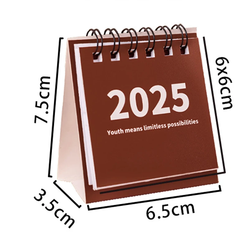 Mini calendrier de bureau mignon pour la gestion du temps mensuel, liste de tâches hebdomadaires, calendrier de table, licence de calendrier, 1PC, 2025, 03, licence simple